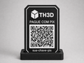 Plaquinha Pix "BRASIL" Personalizável Logo+QRCode