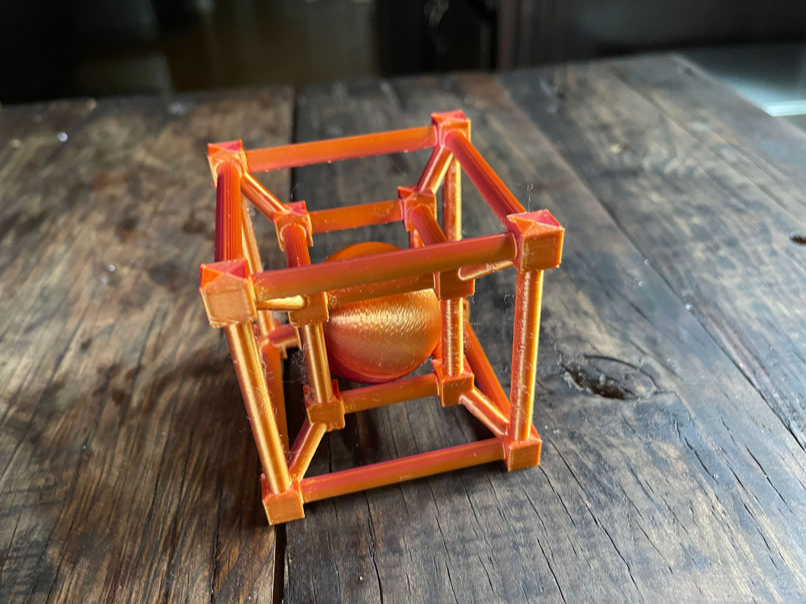 Tesseract with Sphere Entrapped