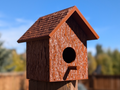 Simple Sturdy Bird House with Bark texture