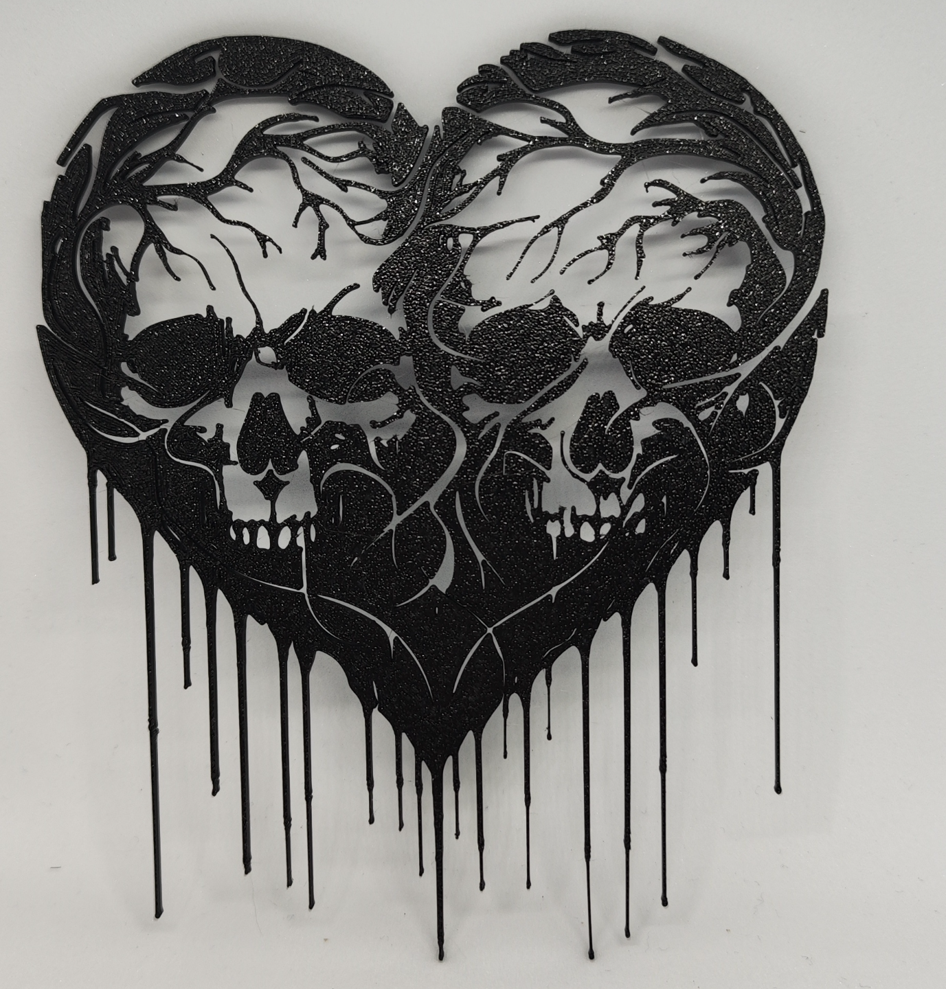 Heart and skull wall art 2