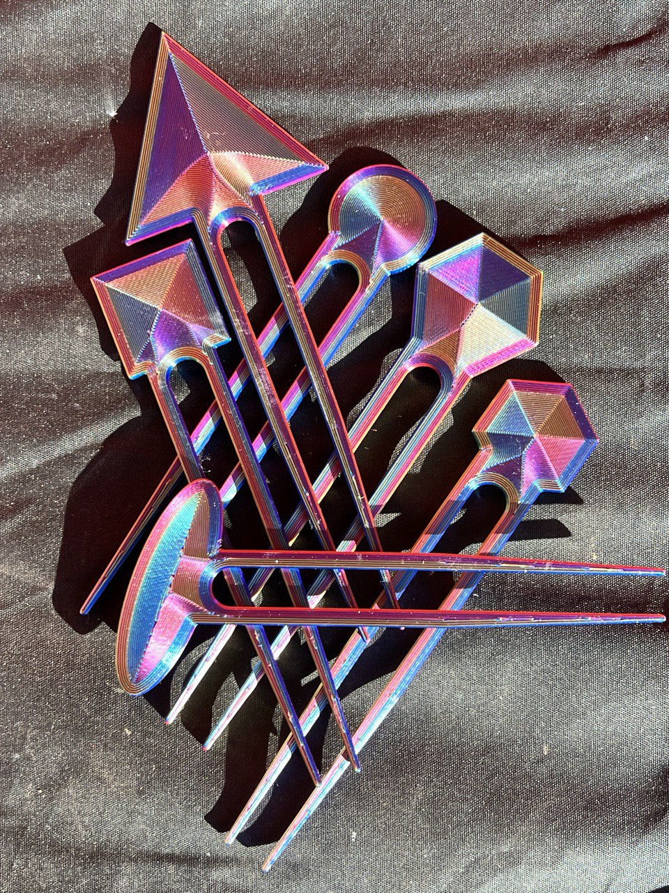 hair sticks, basic geometric shapes
