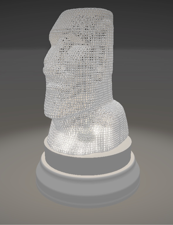 MOAI lamp statue easter island // LED kit