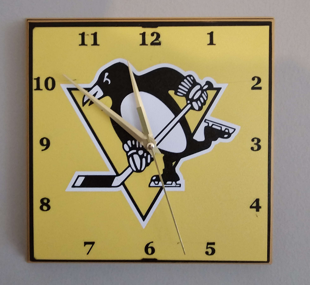 Pittsburgh Penguins Clock Face