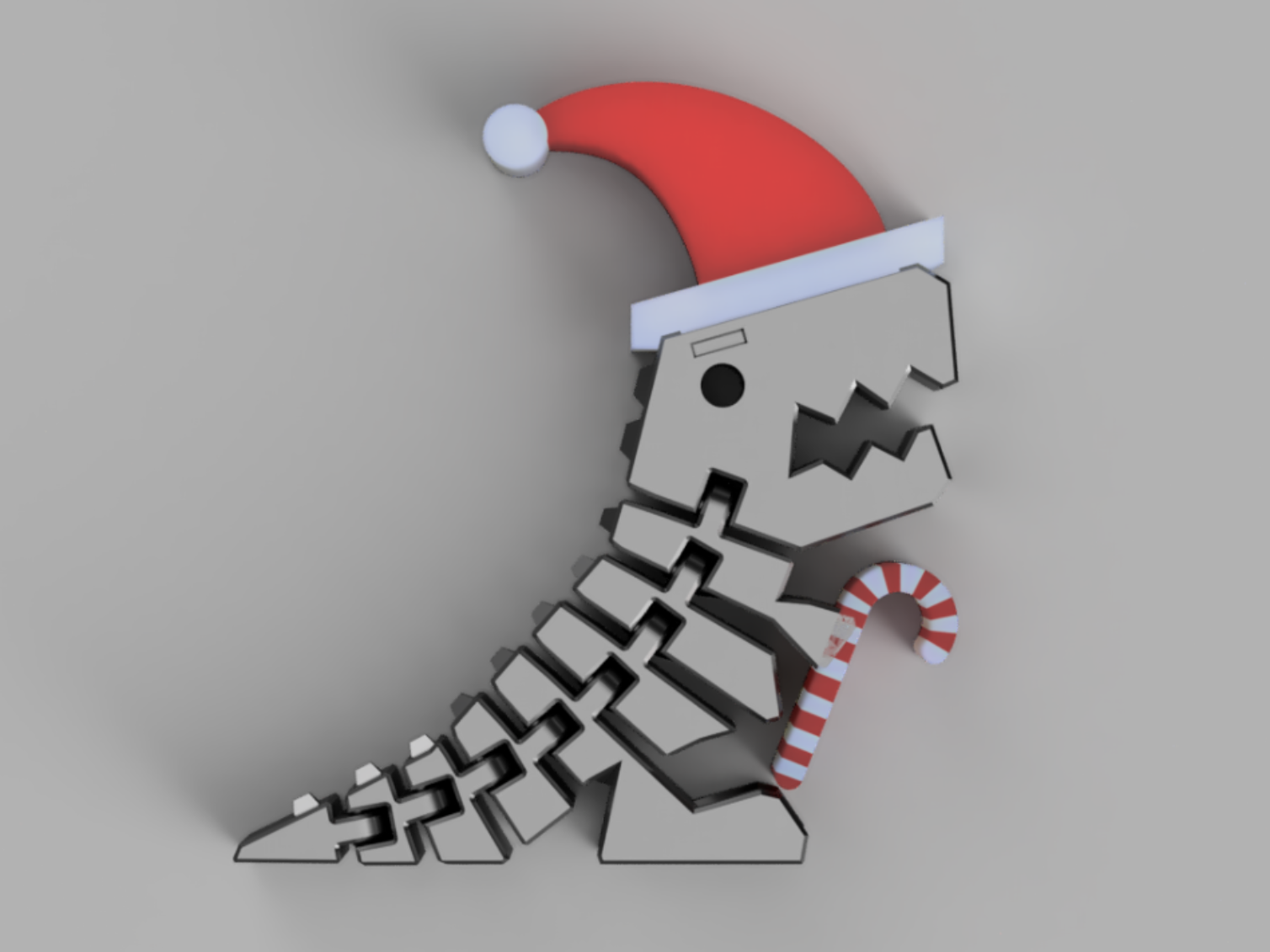 Christmas Flexi Rex-Santa Hat & Candy Cane Edition