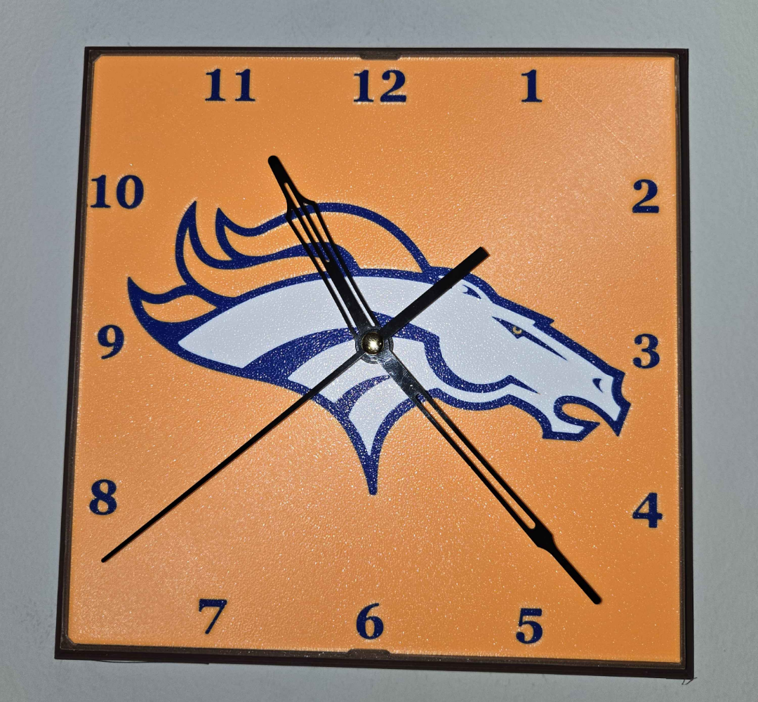 Denver Broncos Clock Face