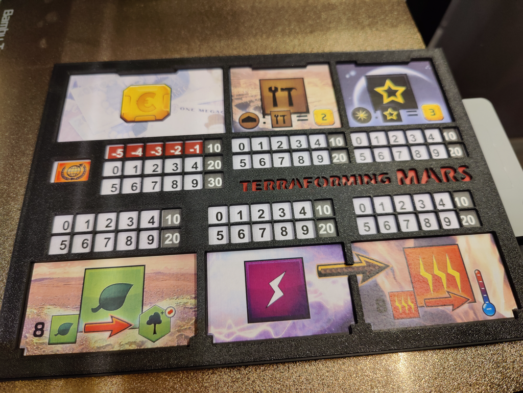Terraforming Mars player boards - Single color remix