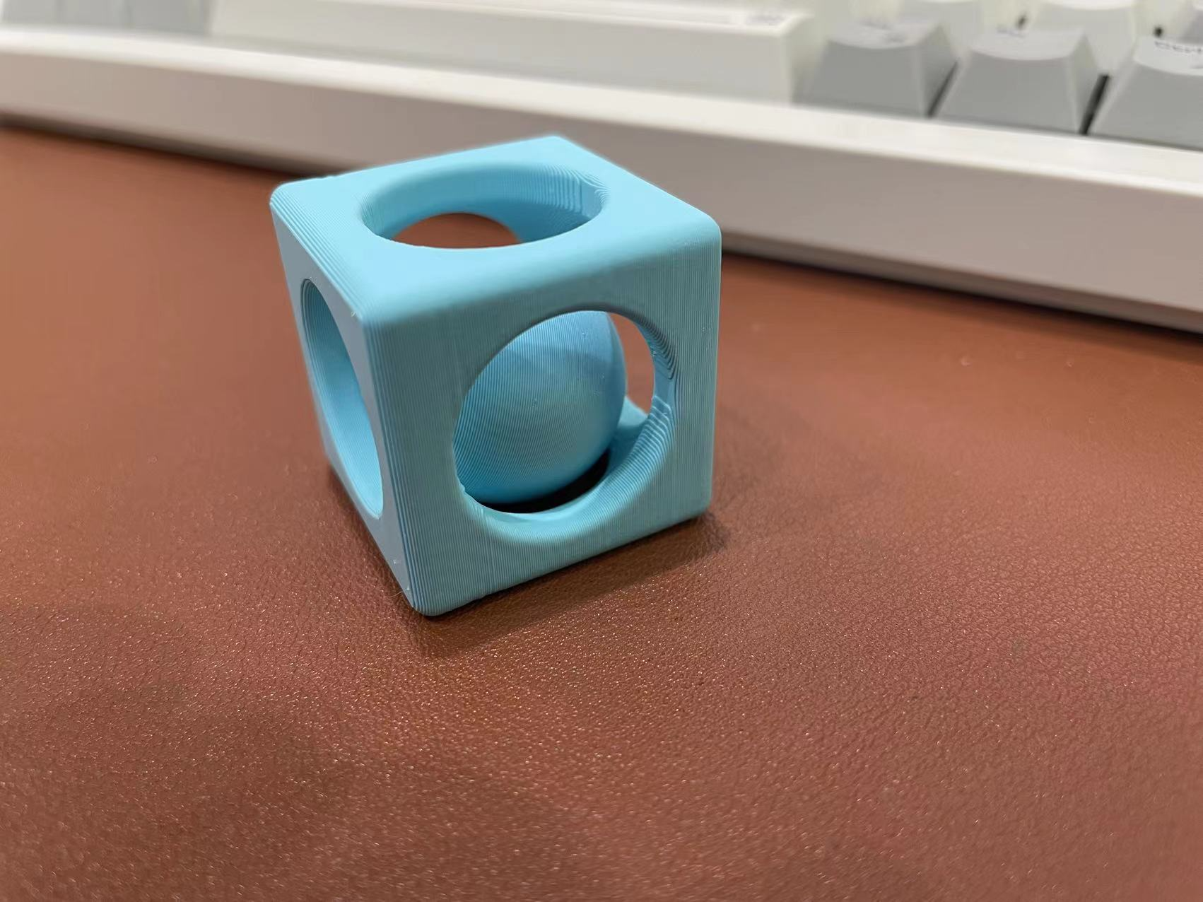 Cube with a ball inside
