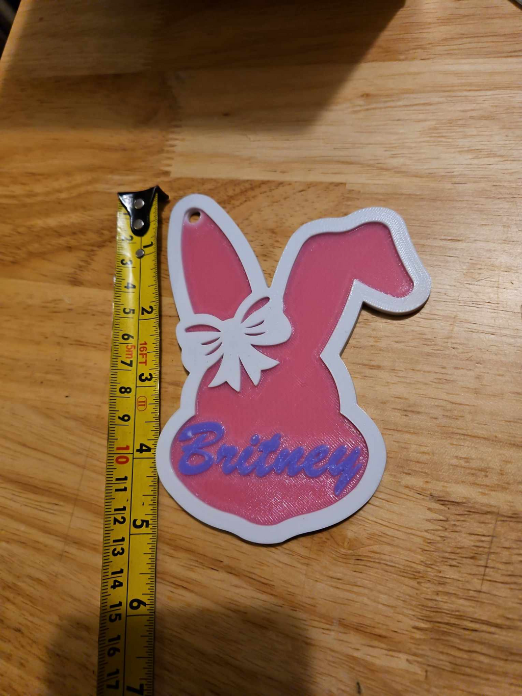 Easter bunny gift tag female