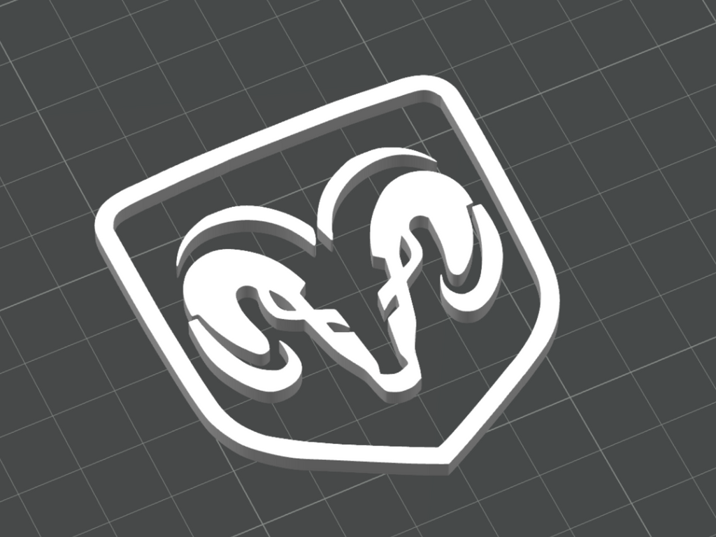 Dodge Ram Truck Logo - 3D Printed Design