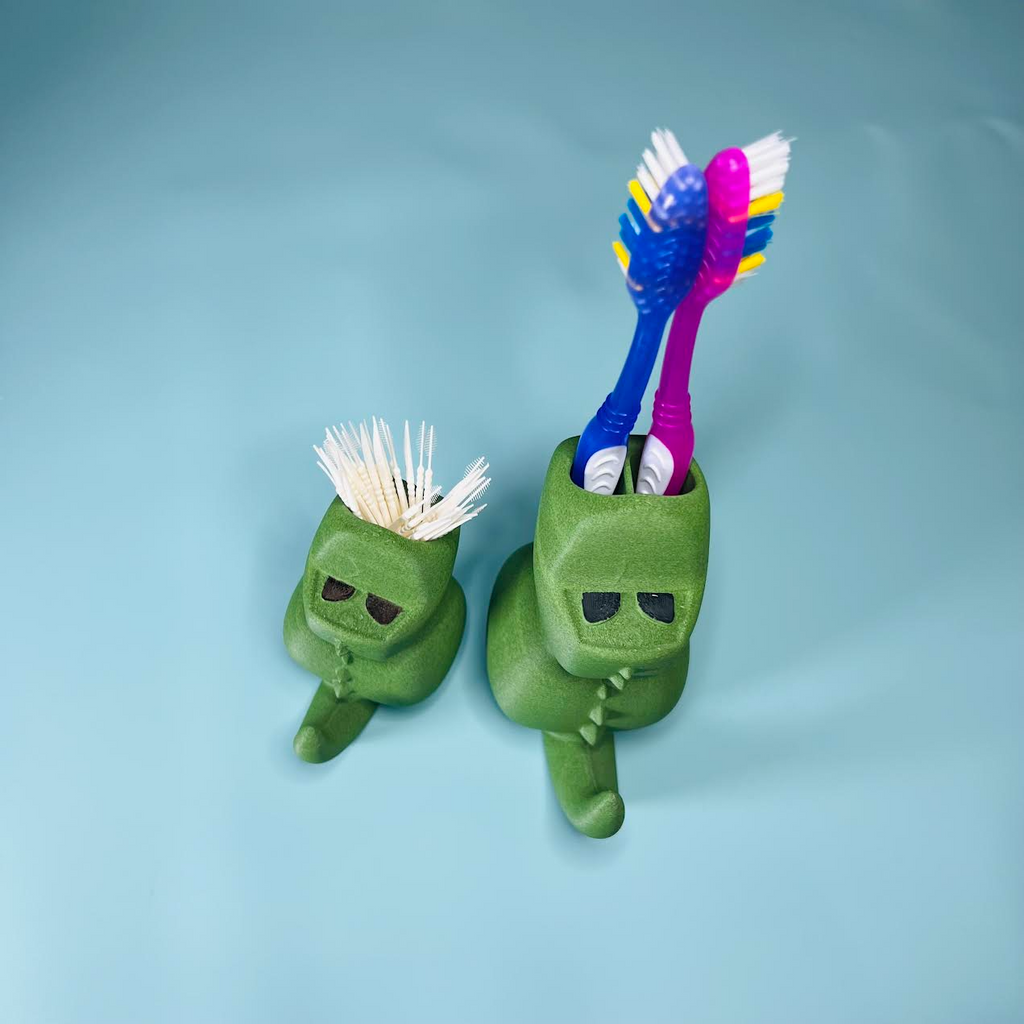 Cute Dinosaur Bathroom Organization Set