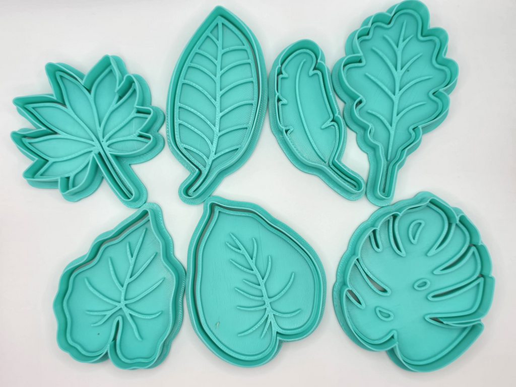 Leaves Cookie Cutter Playdoh Stamp