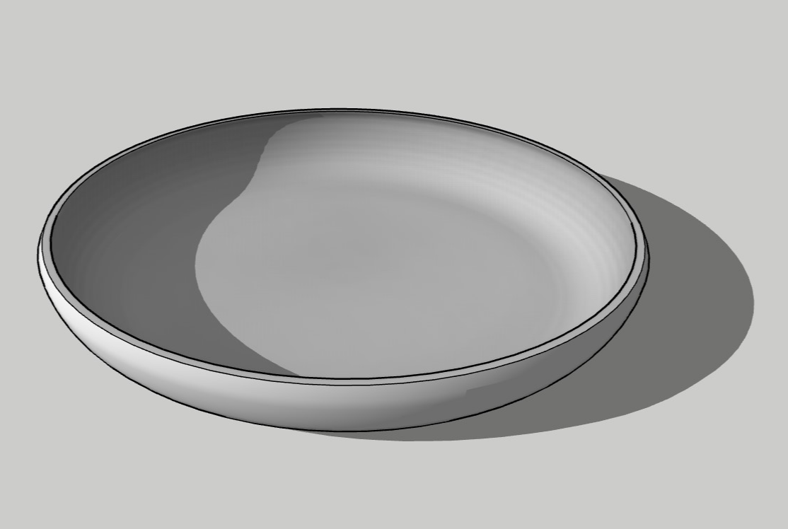 simple flat bowl | smooth
