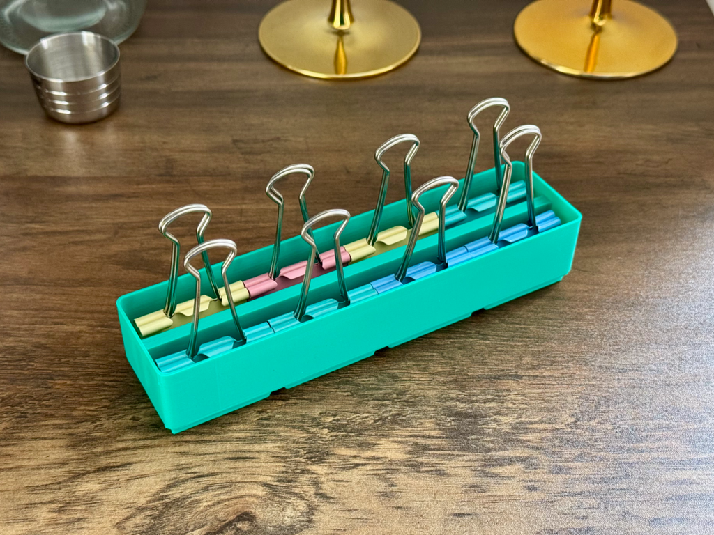 Gridfinity binder clip holder
