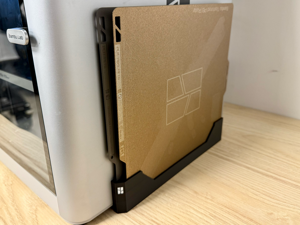 Slim, no wiggle build plate holder (1 to 8 slots)