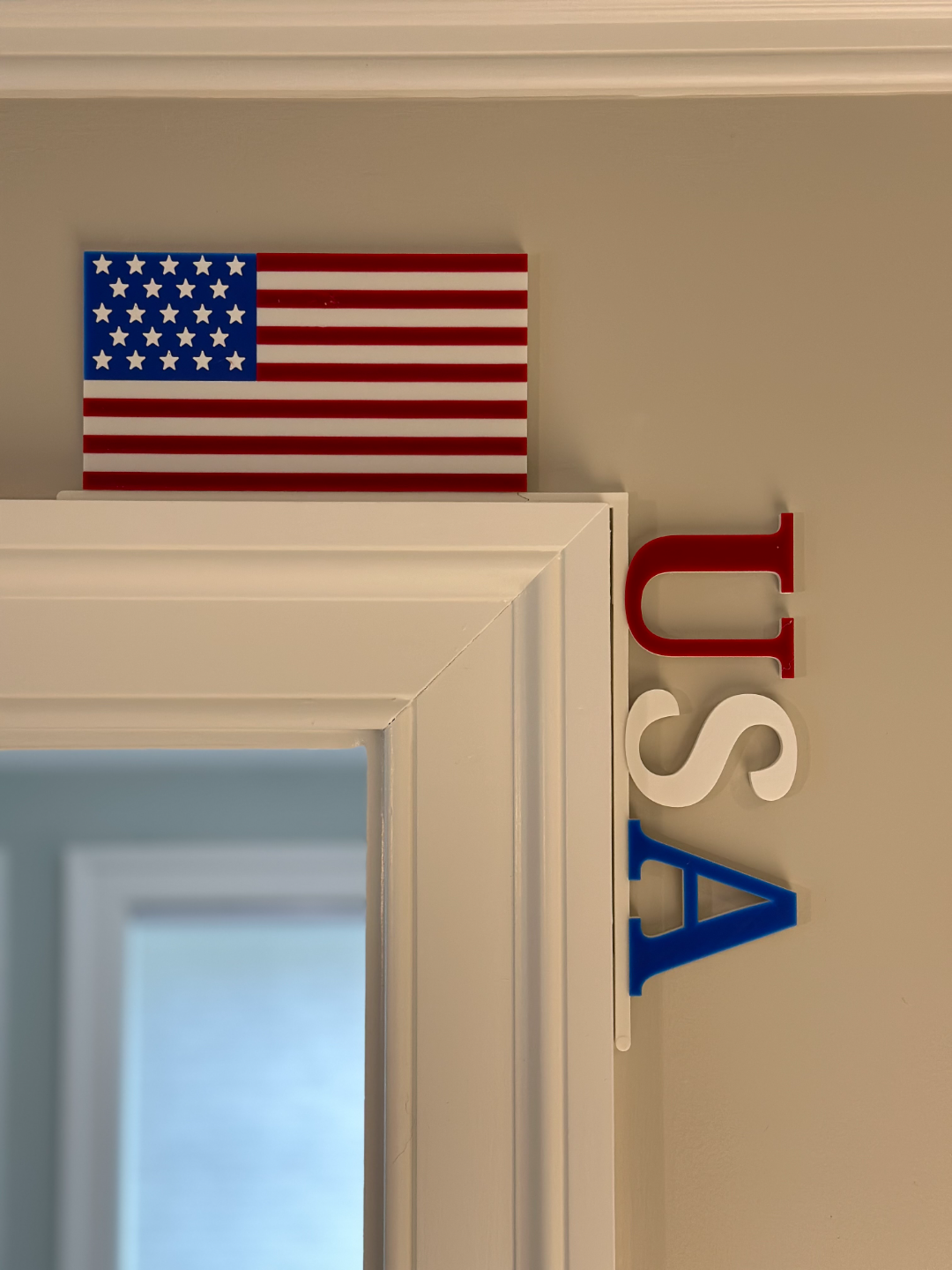 Flag USA Door Corner Decor