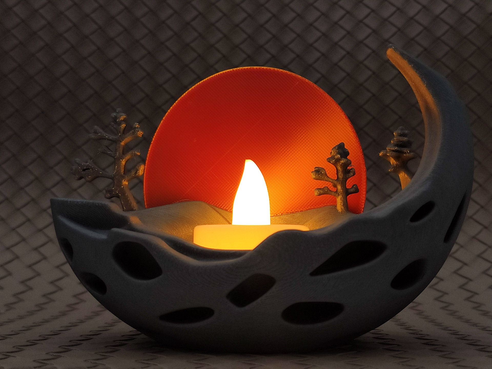 Sunset Hill - LED tea light holder (ams)