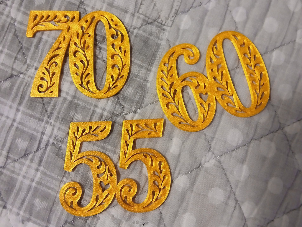 Beautiful ornamental birthday numbers