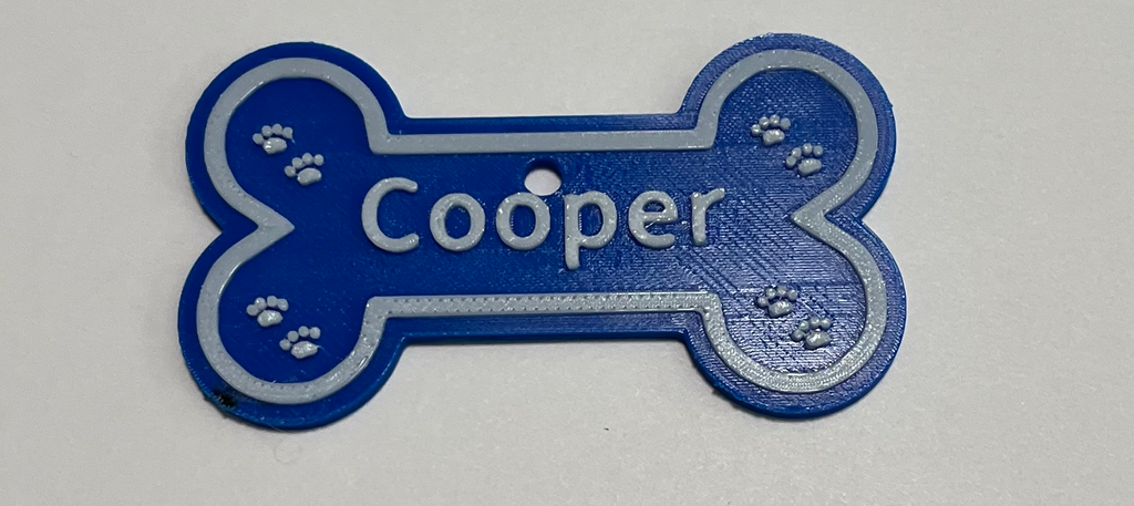 Cooper Bone Shaped Dog Tag