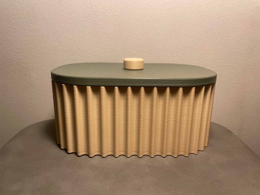 Ribbed Container With Lid For Storing Essentials