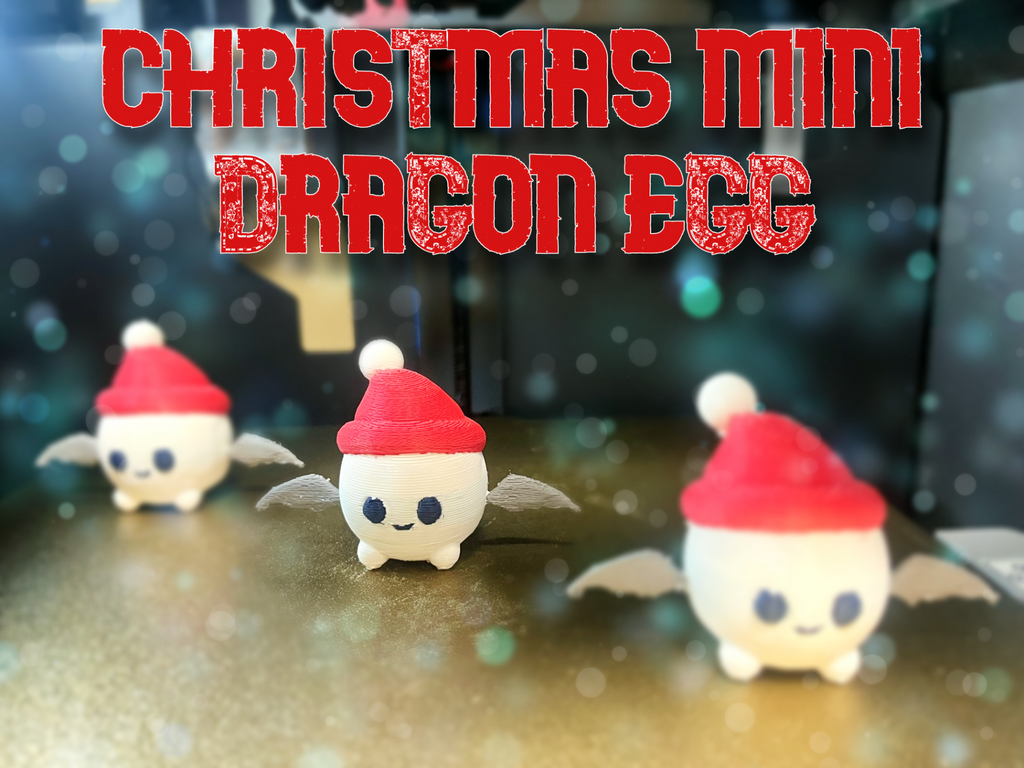 Christmas mini dragon egg . AMS ready