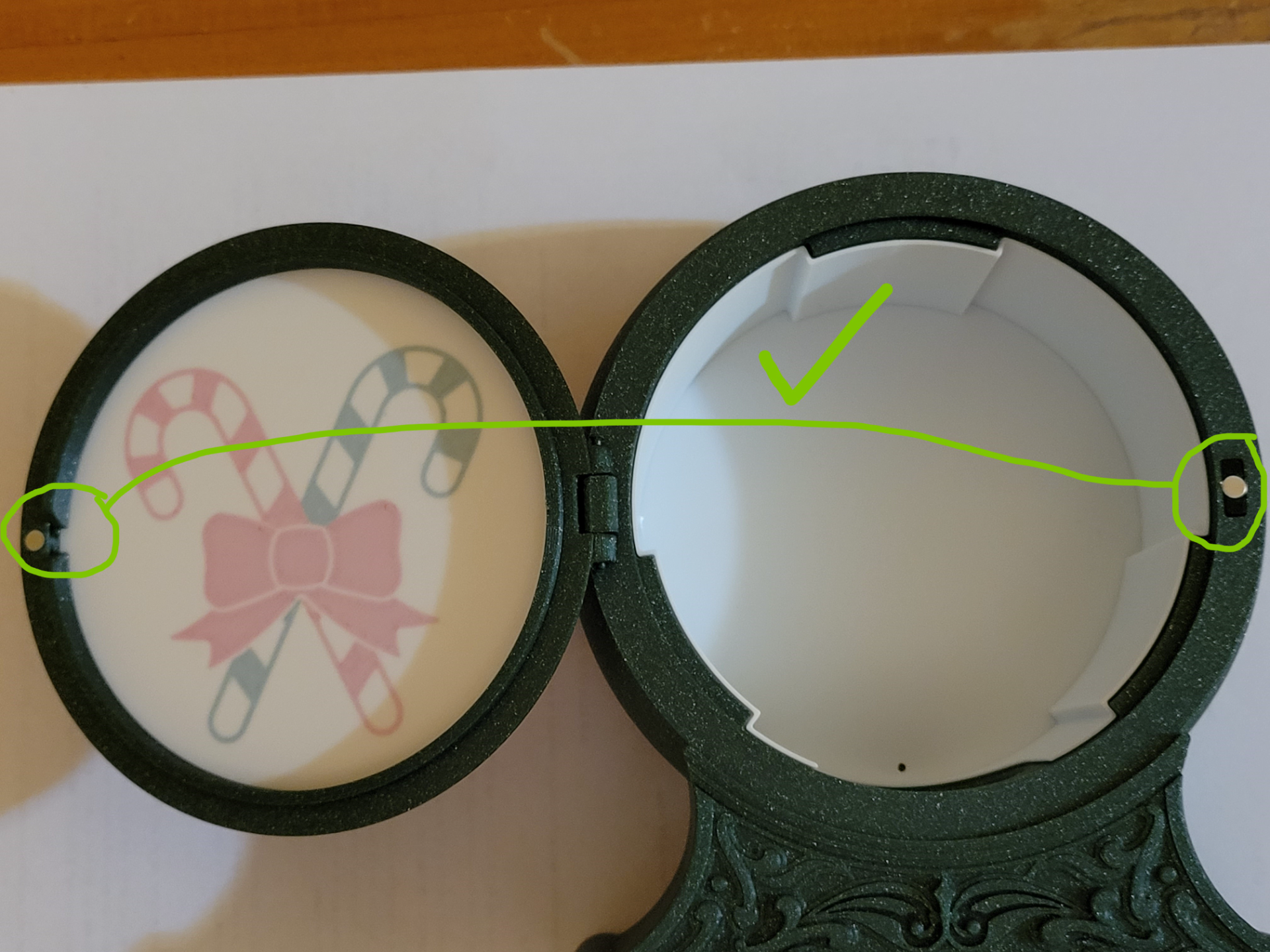 Repair/Retrofit for Tea Light Disp, Magnetic Latch