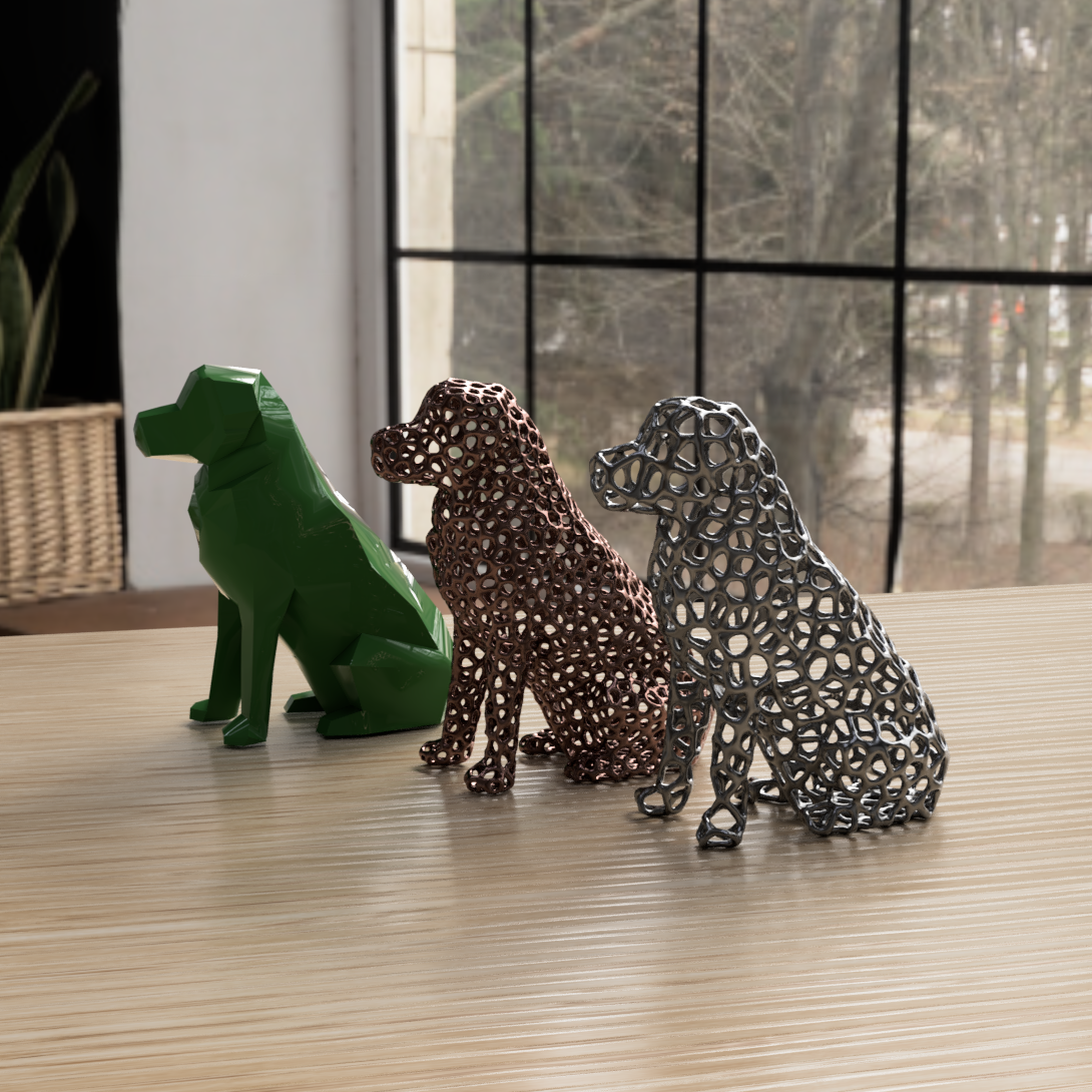 Voronoi Dog Statue