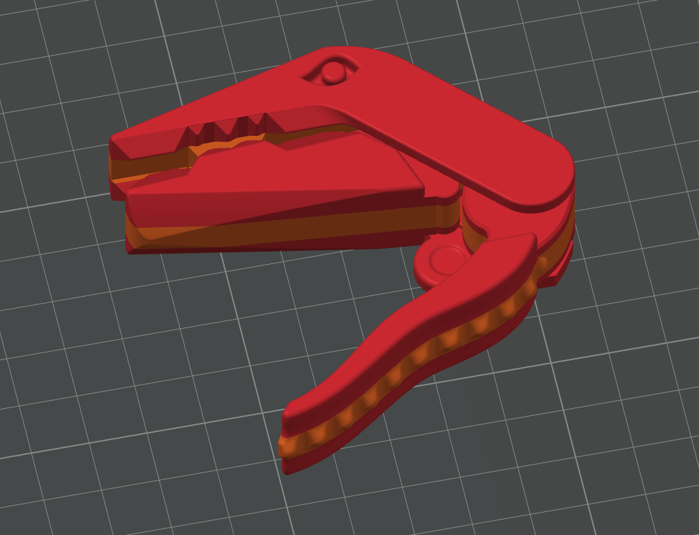 Dino Clip 2 color stripe