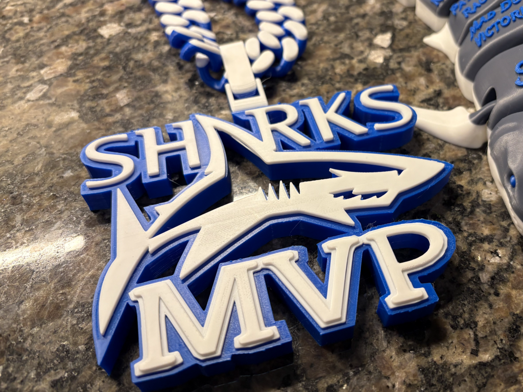 Sharks MVP Medal with Cuban Link Chain