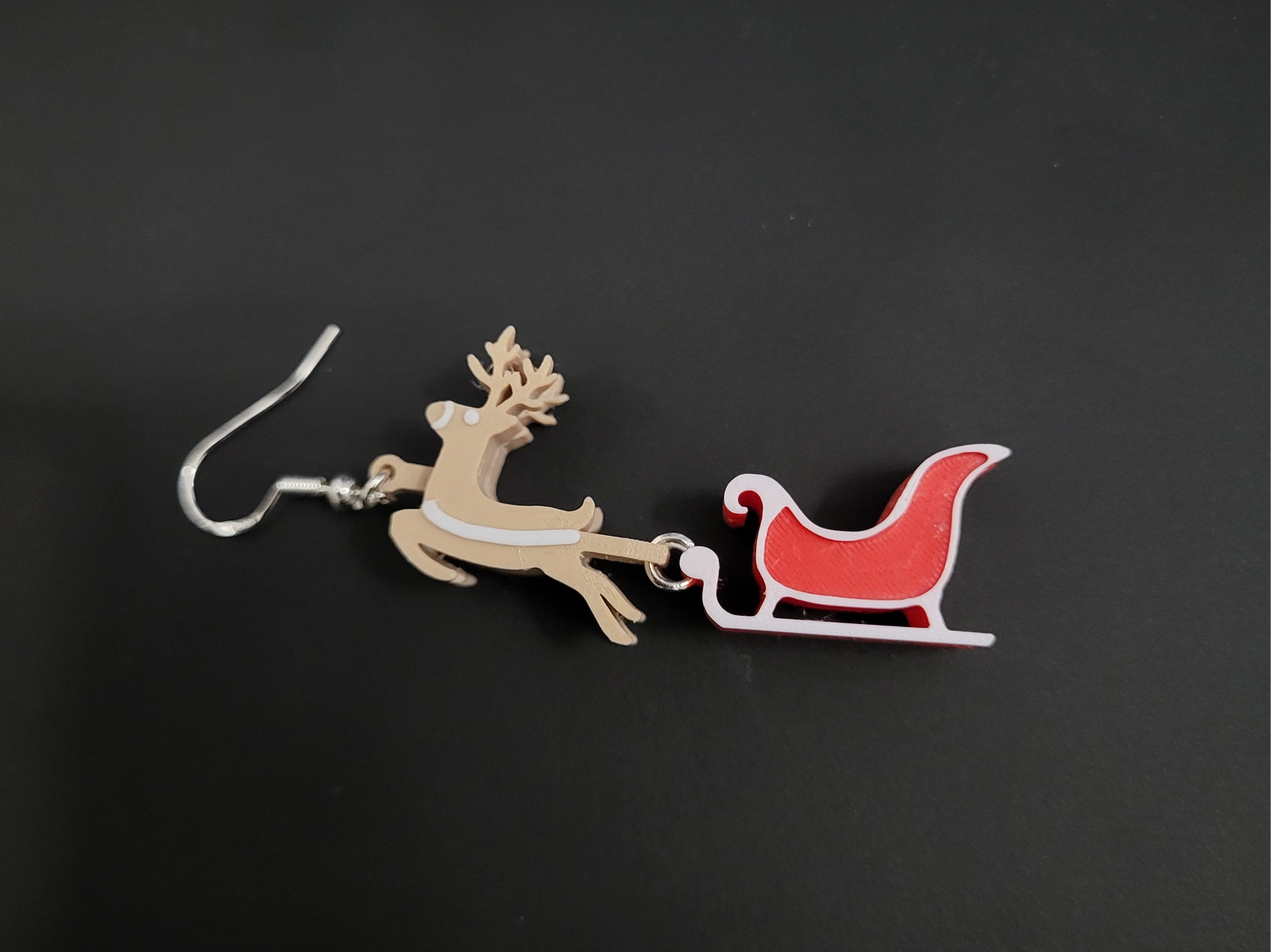 santas sleigh earring