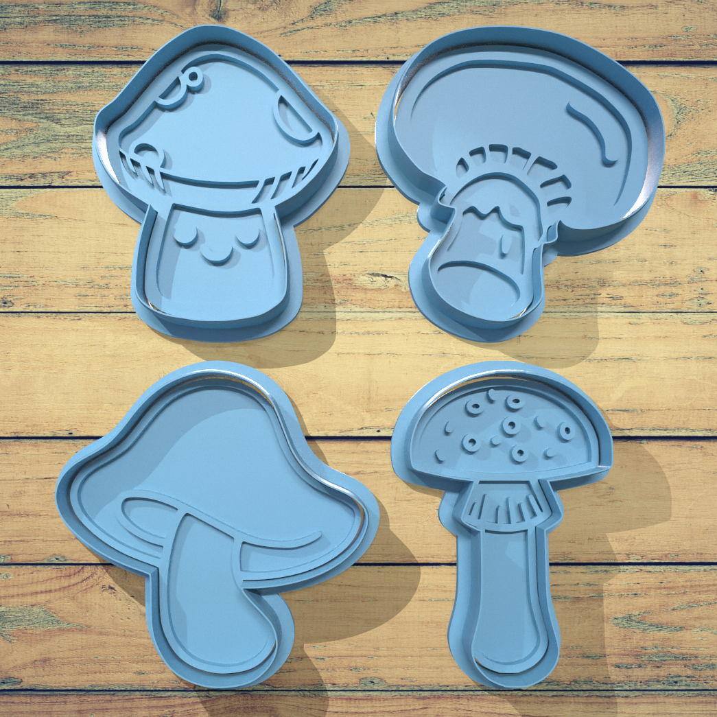 Mushroom Cookie Cutter Set