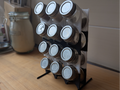 Modular spice rack for IKEA spice jars