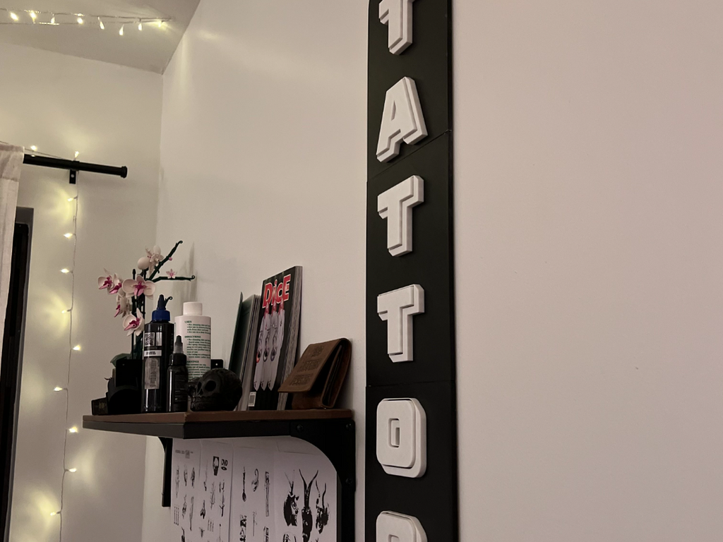 "Tattoo" 3D Sign. 741x180mm