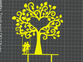Tree with hearts and swing, topper