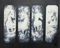 Set of 4 Unicorn Fantasy Bookmarks