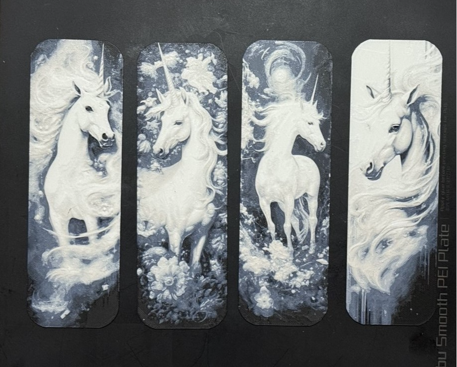 Set of 4 Unicorn Fantasy Bookmarks