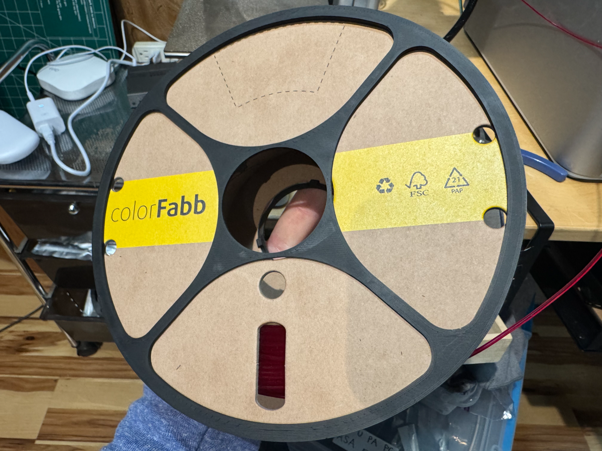 ColorFabb cardboard spool adapter for AMS