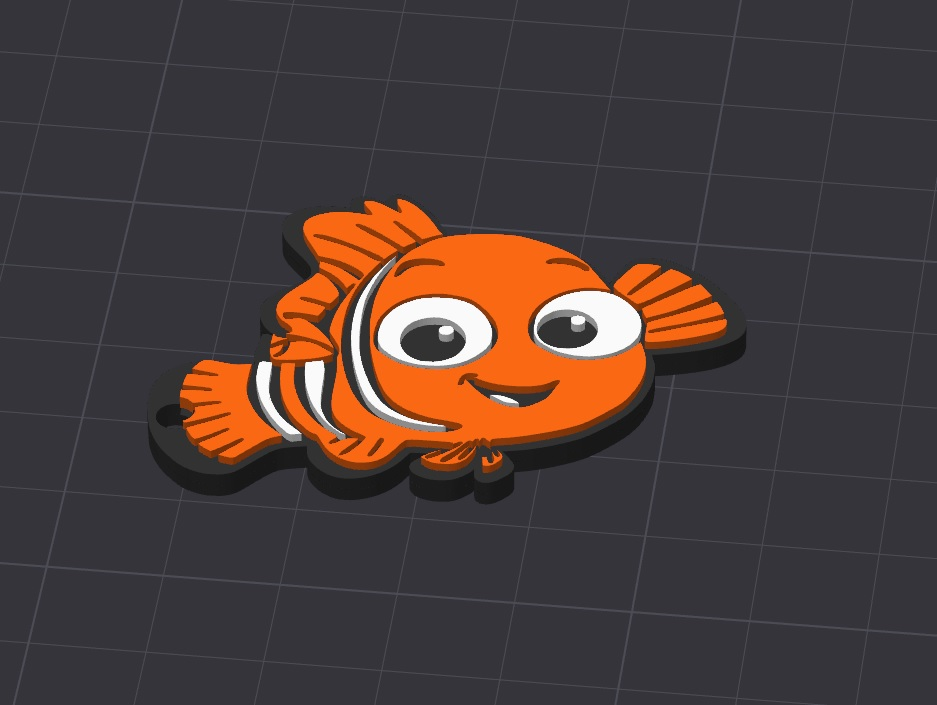 nemo print face up low color bleed keychain