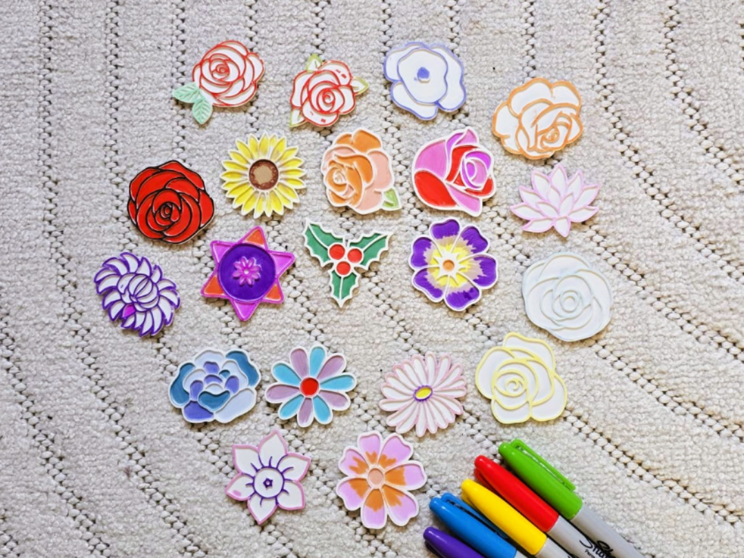 Flower Coloring Color Set Stamp Mothersday Mom