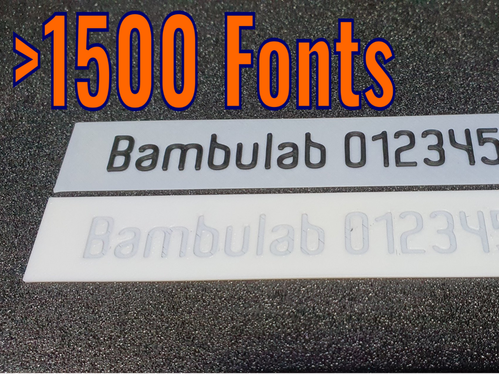 makerworld FONT previewer >1500 fonts