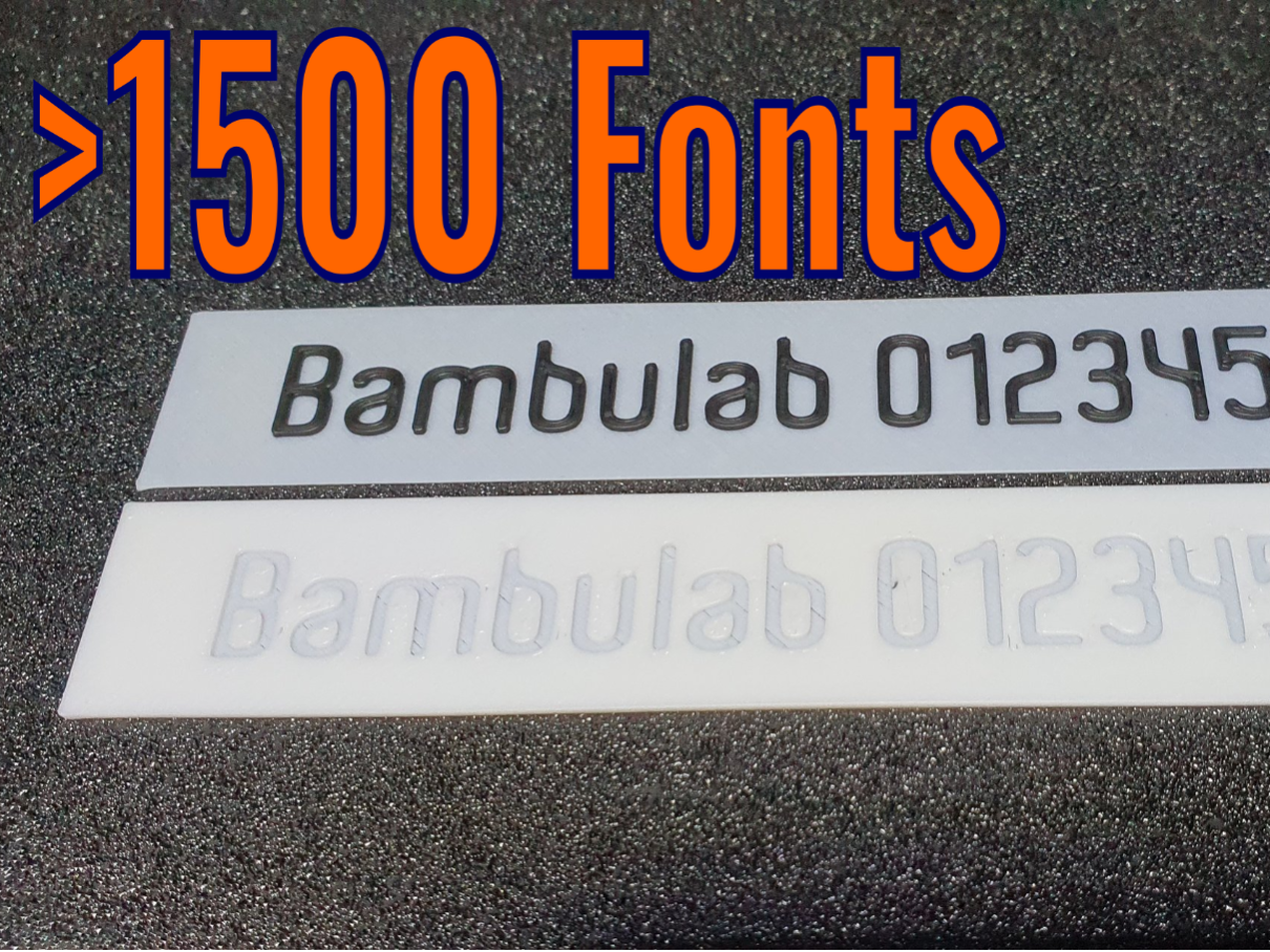 makerworld FONT previewer >1500 fonts