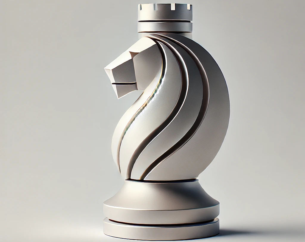 3D chess piece of a lion