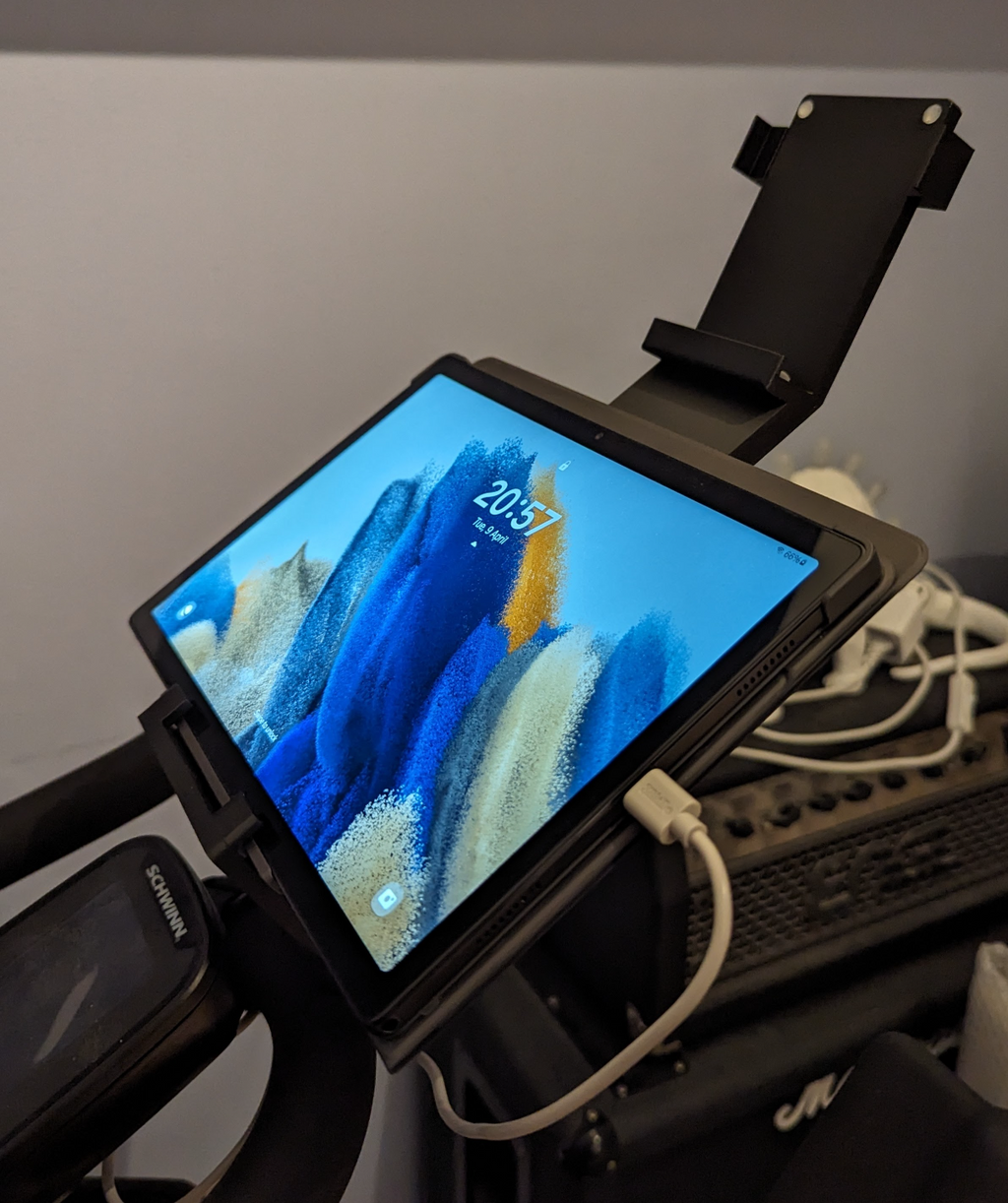 Tablet+Phone mount - Bowflex C6/Schwinn 800IC bike