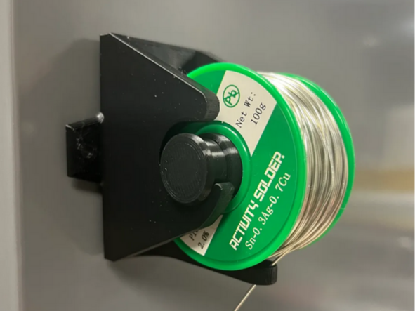 Wall Mountable Solder Spool Holder