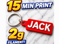 15 Min Custom Name Keychain – 2g Fast Print