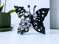 Floral butterfly ornament