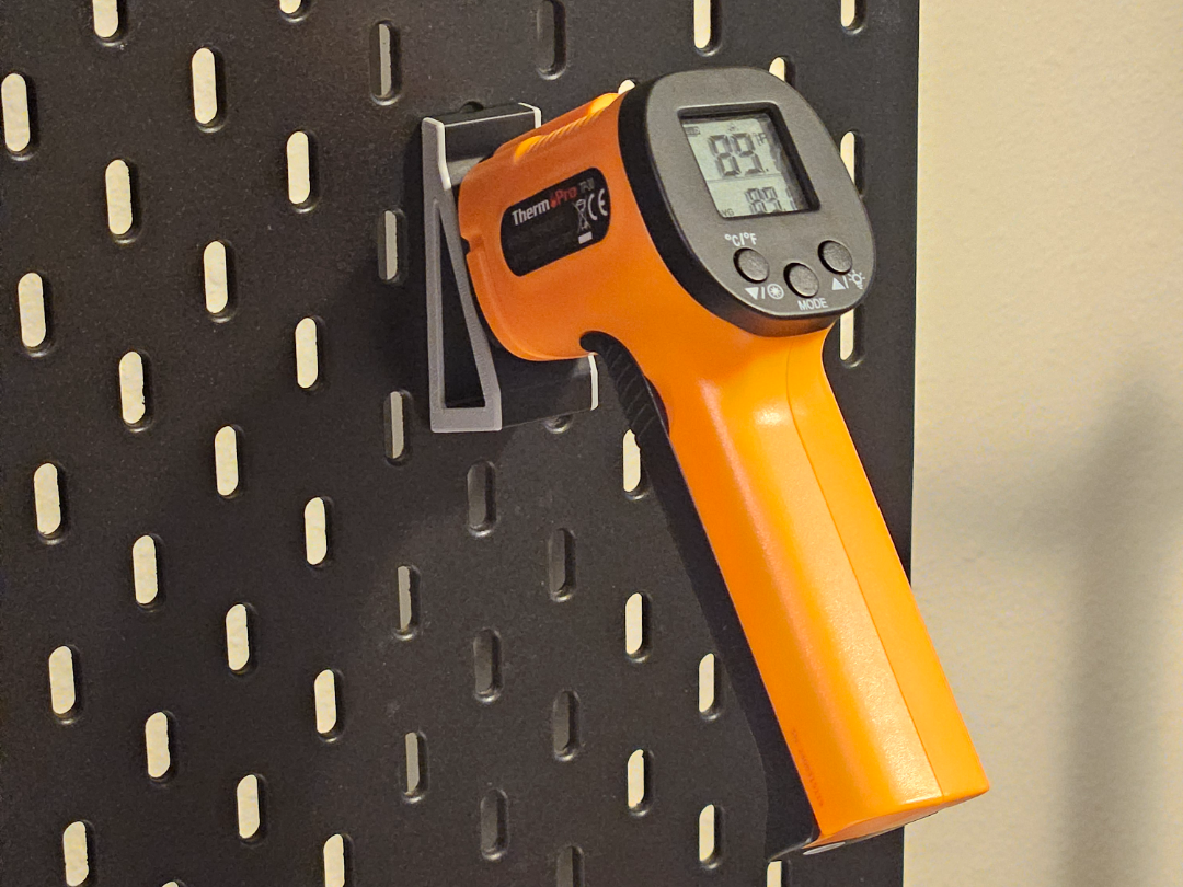 Skadis Infared Thermometer ThermProTP30 hook