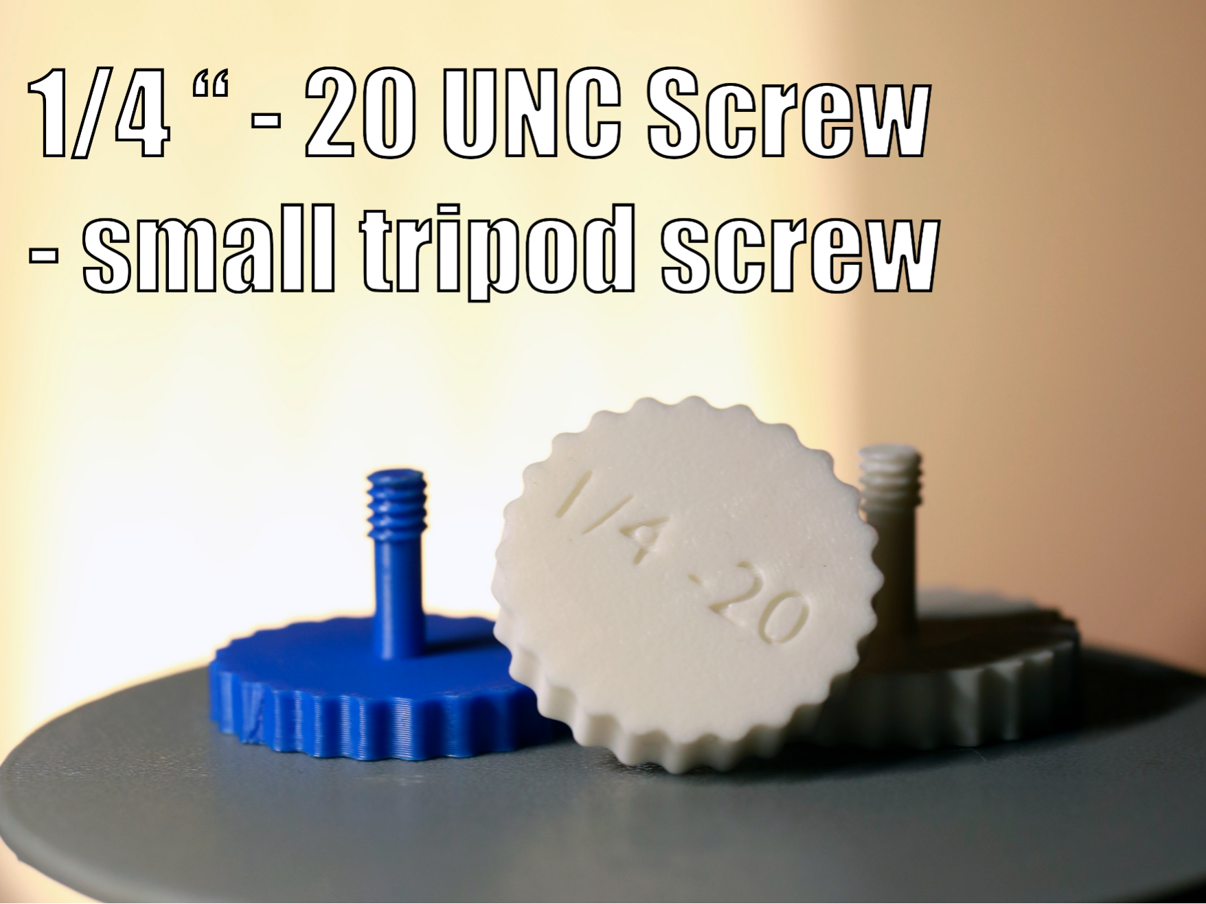 1/4"-20 UNC Screw w/spacer– Camera, Plate,Bracket