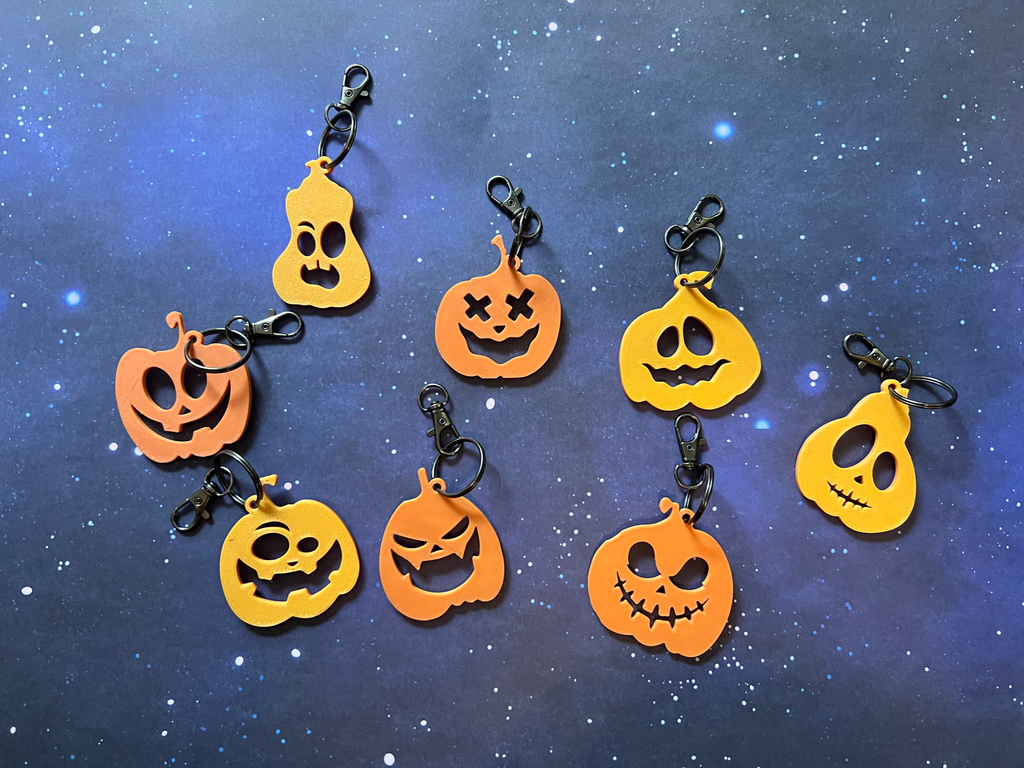 Halloween Keychains 8 Jack O' Lanterns