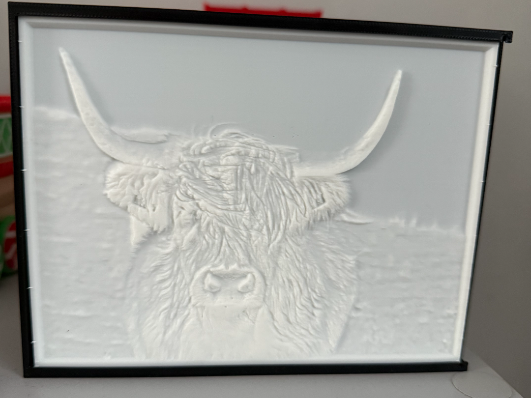 Highland cow Lithophane