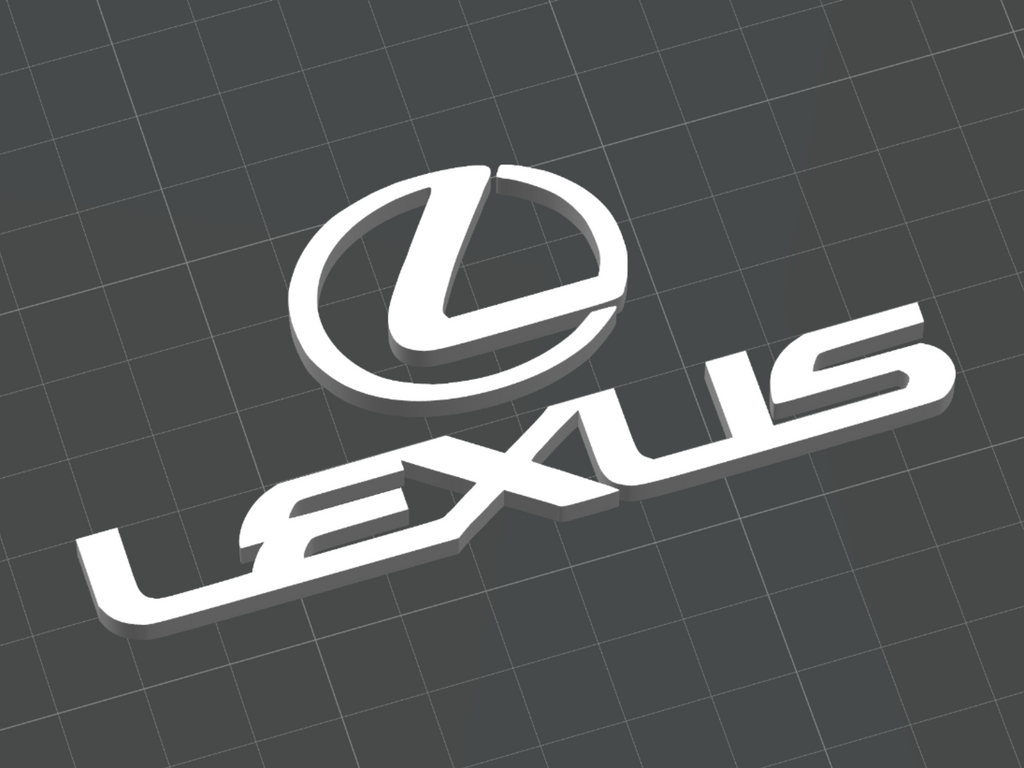 Lexus Logo with Text - Custom 3D Printed Design
